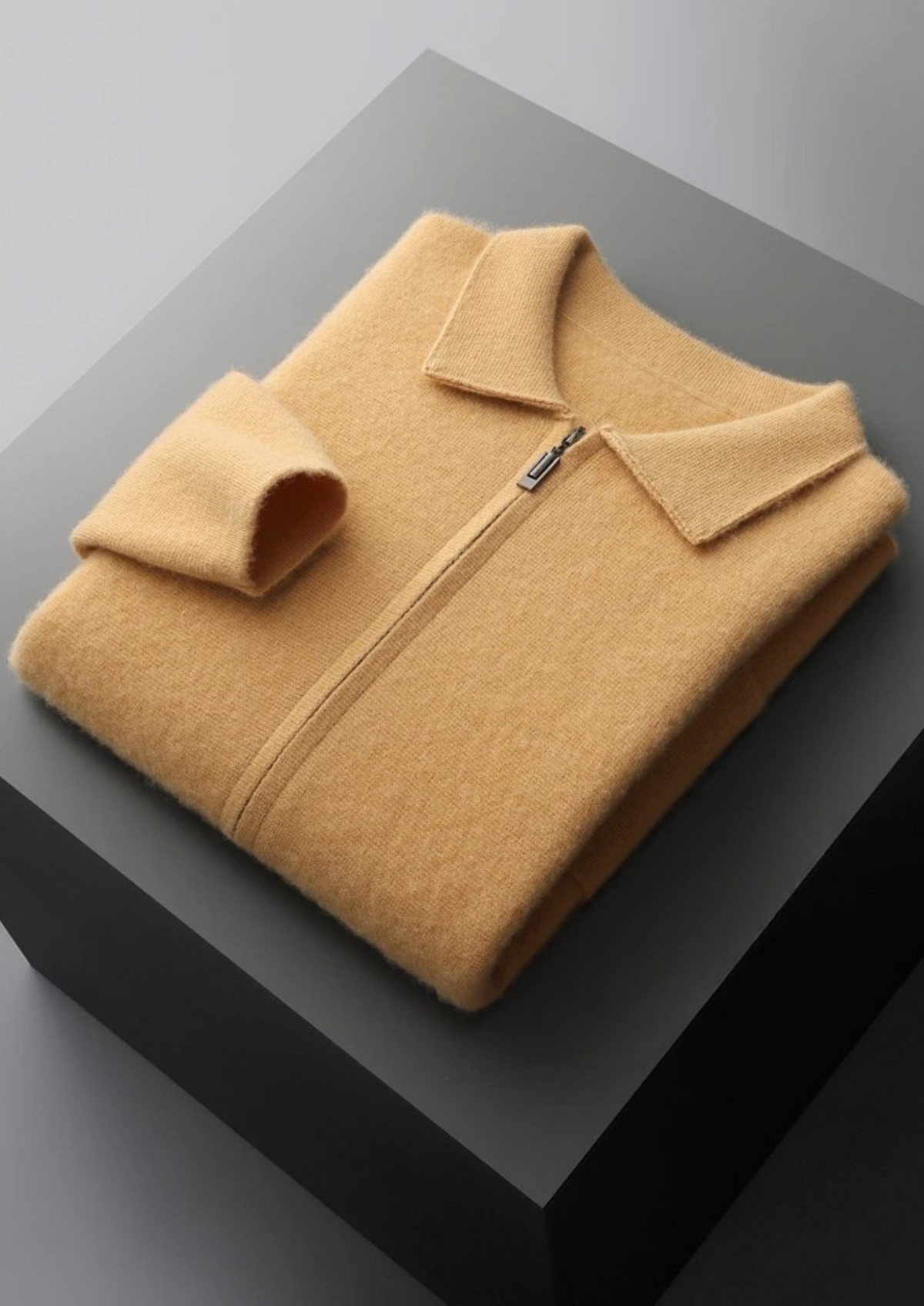 Premium Cashmere Zipper Cardigan | Arventti