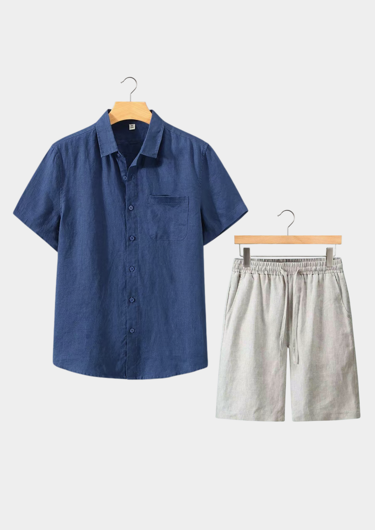 Dolcevita Shortsleeve Summer Set - Navy/beige | Arventti