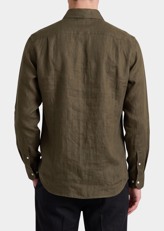 Amalfi Coastal Shirt - Olive | Arventti