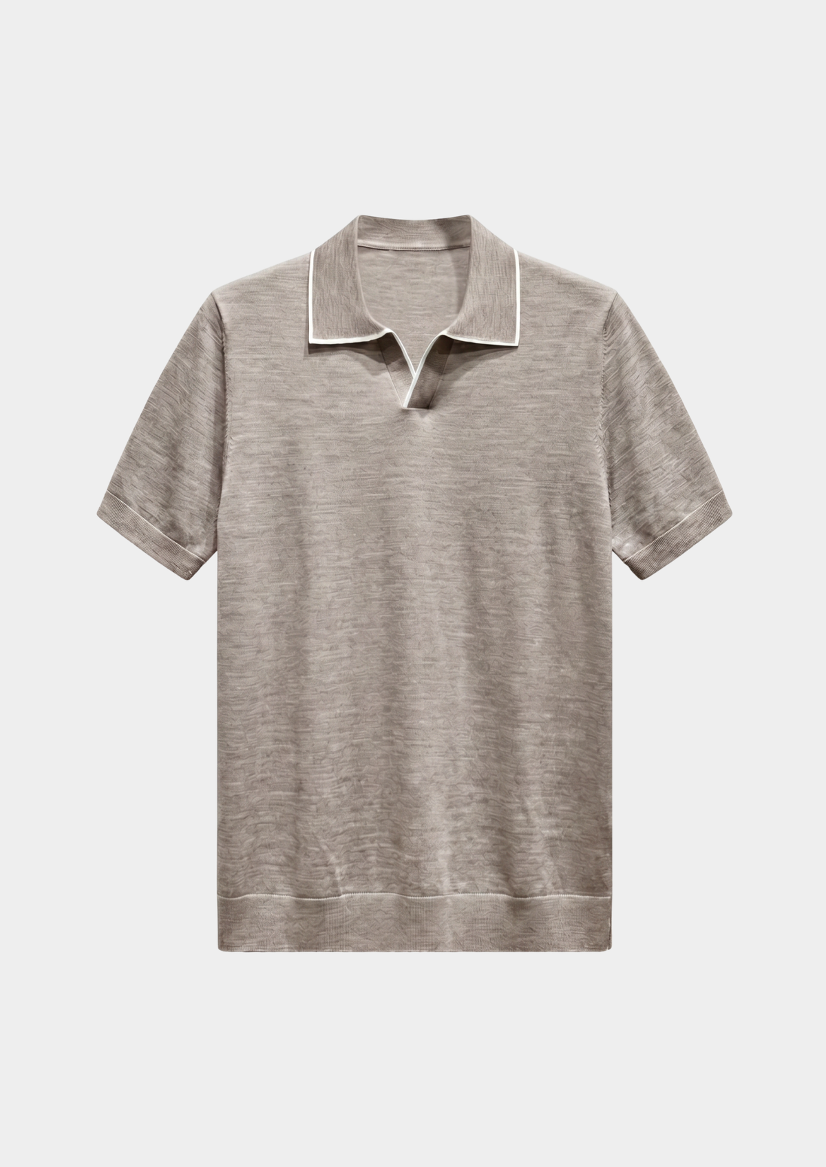Ellis Beige Lightweight Polo Shirt | Arventti