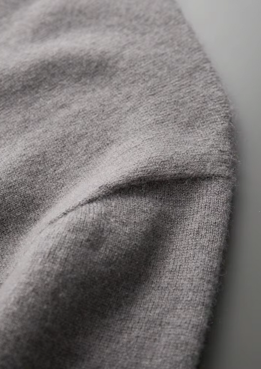 Premium Cashmere Classic Crewneck T-Shirt - Ashen Truffle | Arventti