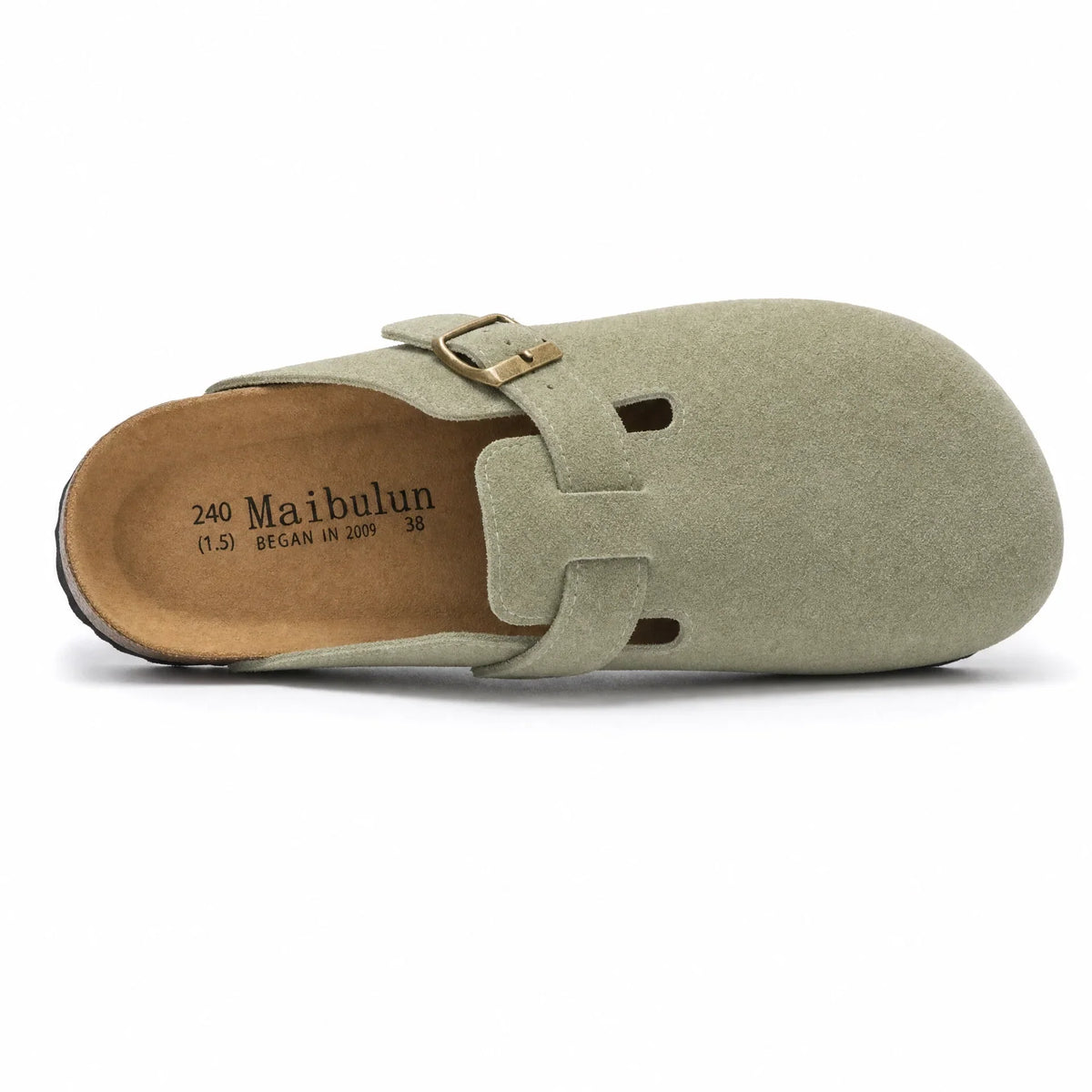 Arventti Suede Boston Clogs - Matcha Green