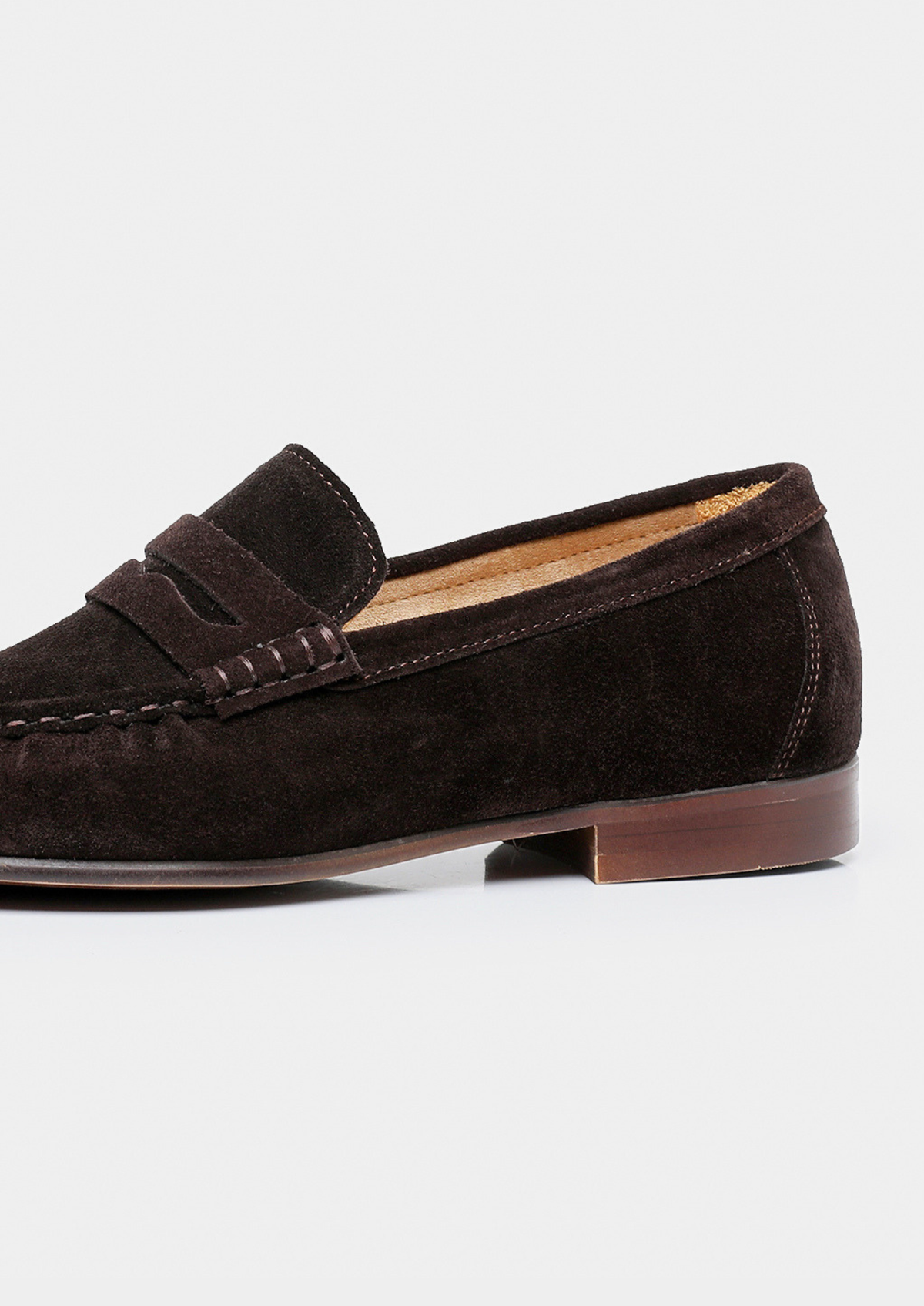 Coffee Classic Penny Suede Loafers | Arventti