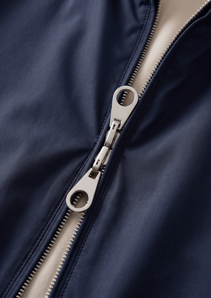 Navy Blue Technical Windbreaker Jacket | Arventti