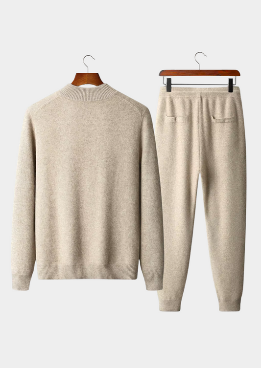 Pure Extra-Fine Merino Wool Sand Luzzo Set | Arventti