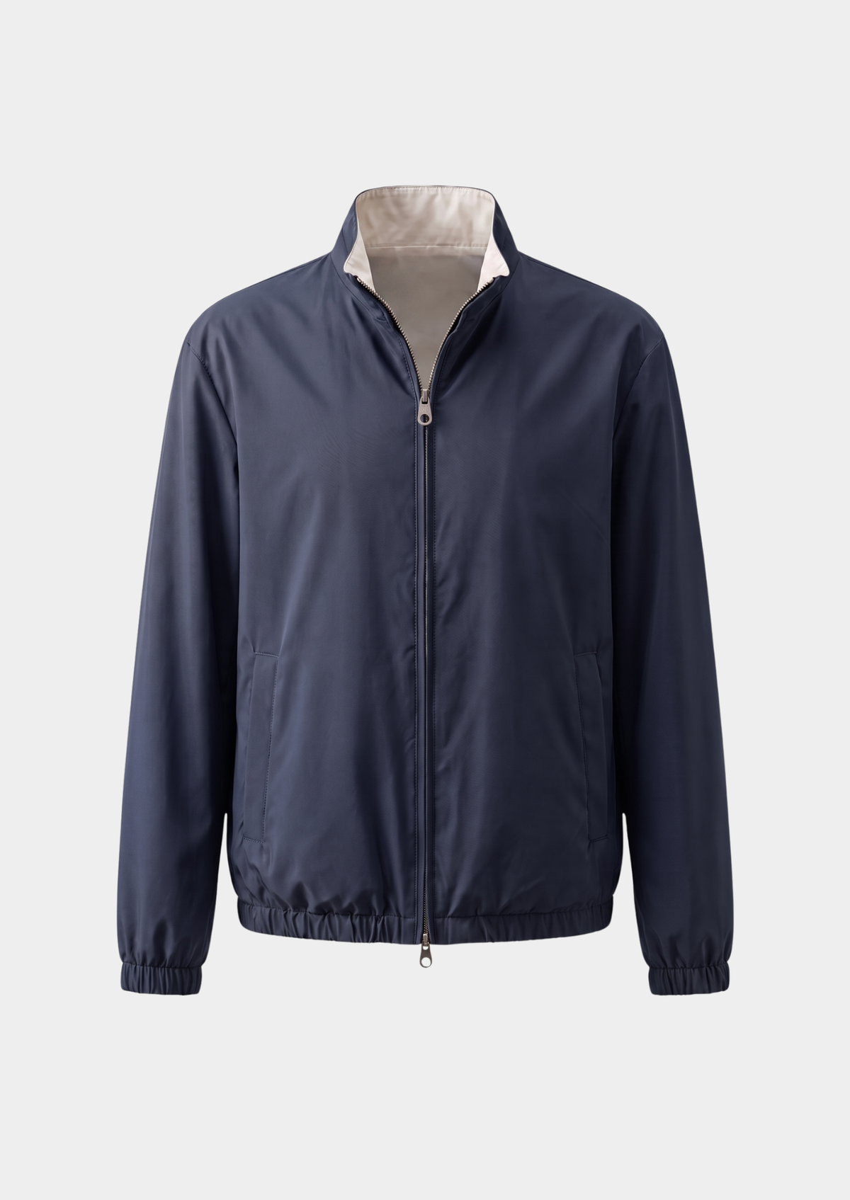 Navy Blue Technical Windbreaker Jacket | Arventti