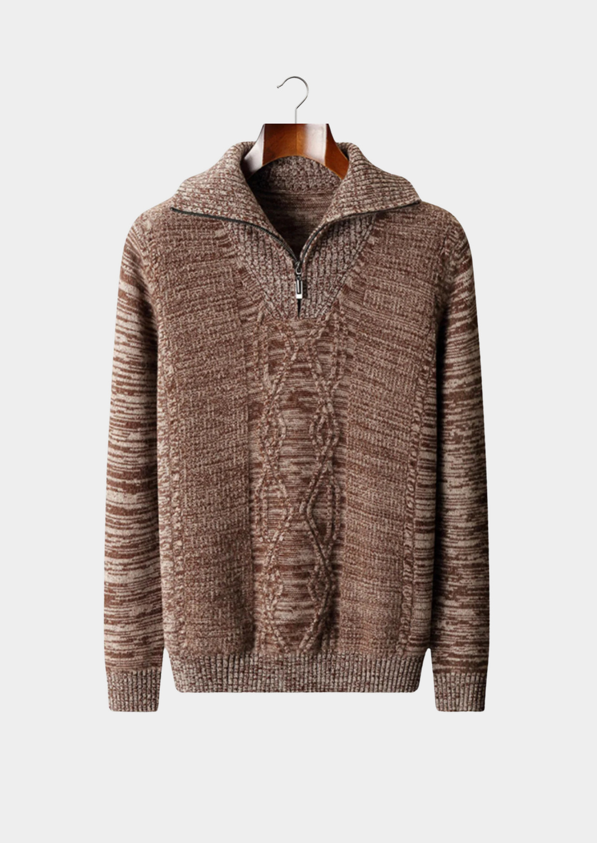 Pure Extra-Fine Merino Wool Half Zip Sweater | Arventti
