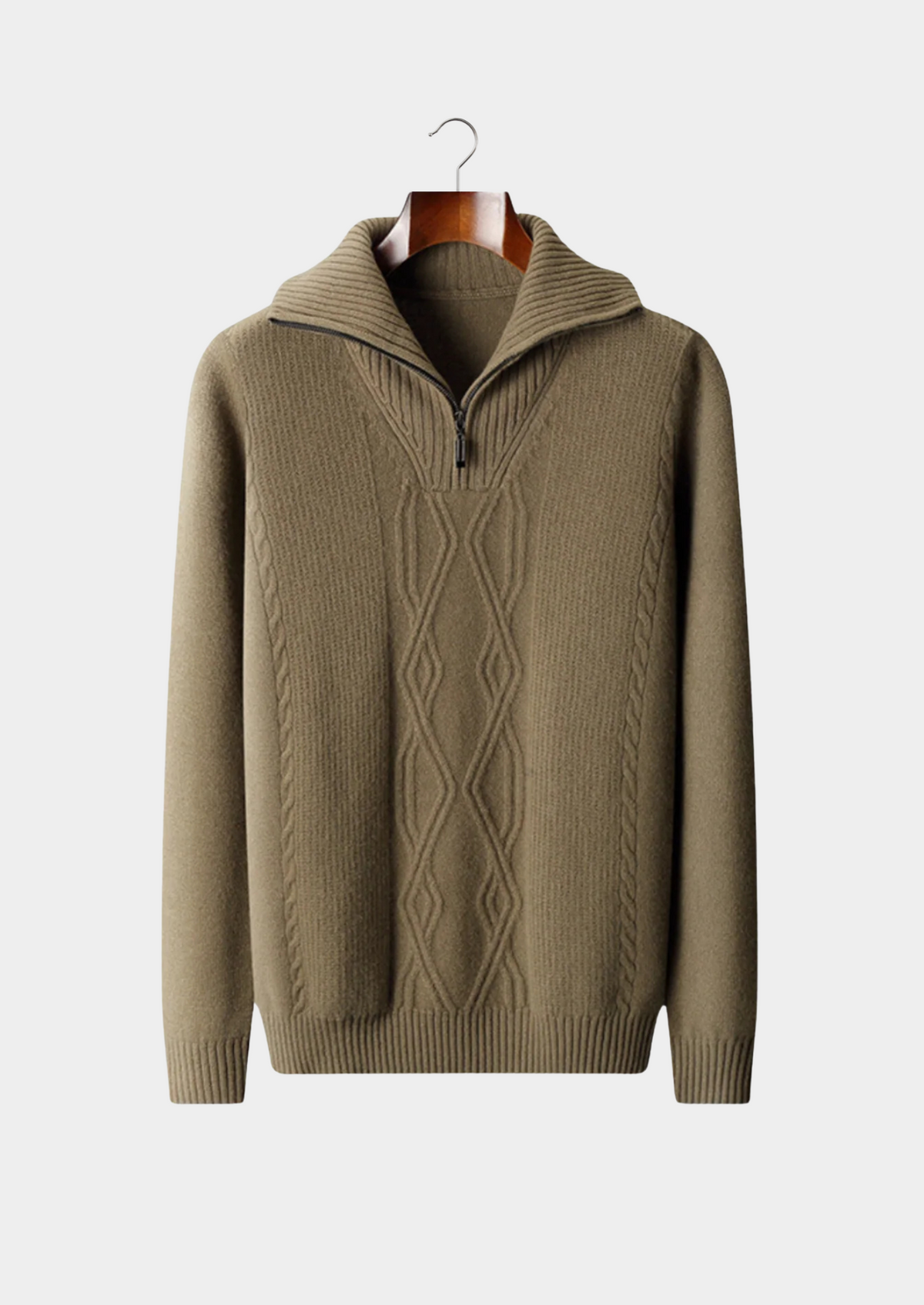 Pure Extra-Fine Merino Wool Half Zip Sweater | Arventti