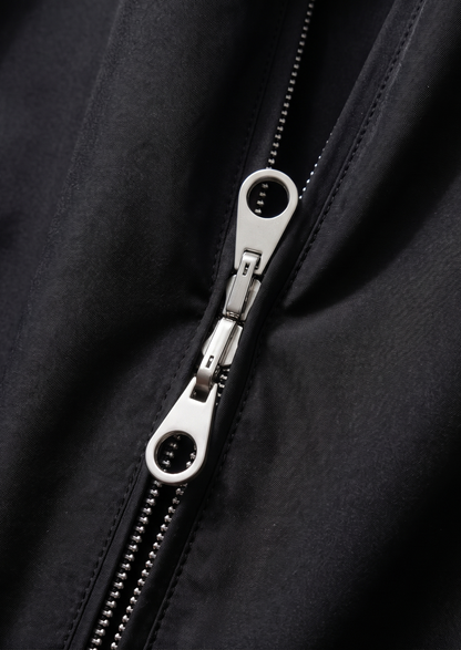 Black Technical Windbreaker Jacket | Arventti