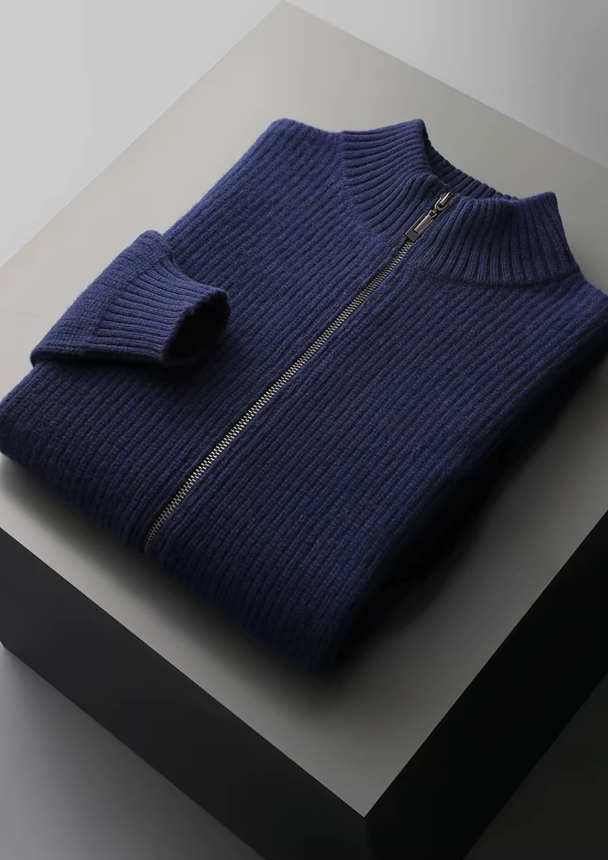 Pure Extra-Fine Merino Wool Ribbed Cardigan | Arventti