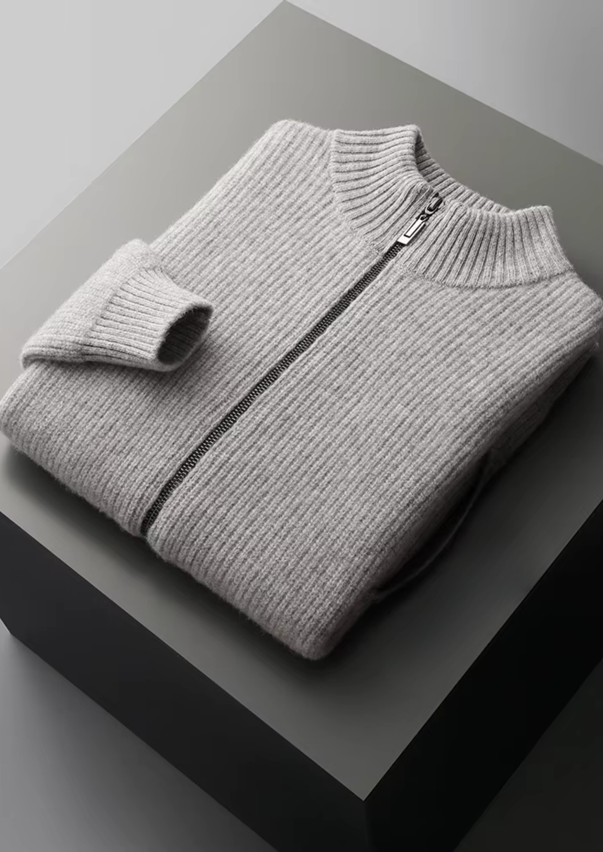 Pure Extra-Fine Merino Wool Ribbed Cardigan | Arventti