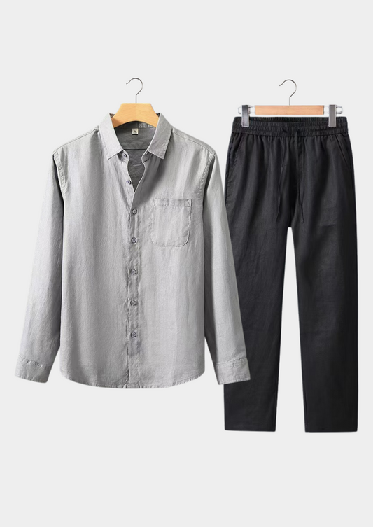 Dolcevita Longsleeve Summer Set - Gray/black | Arventti