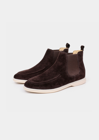 Coffee Suede Chelsea Boot | Arventti