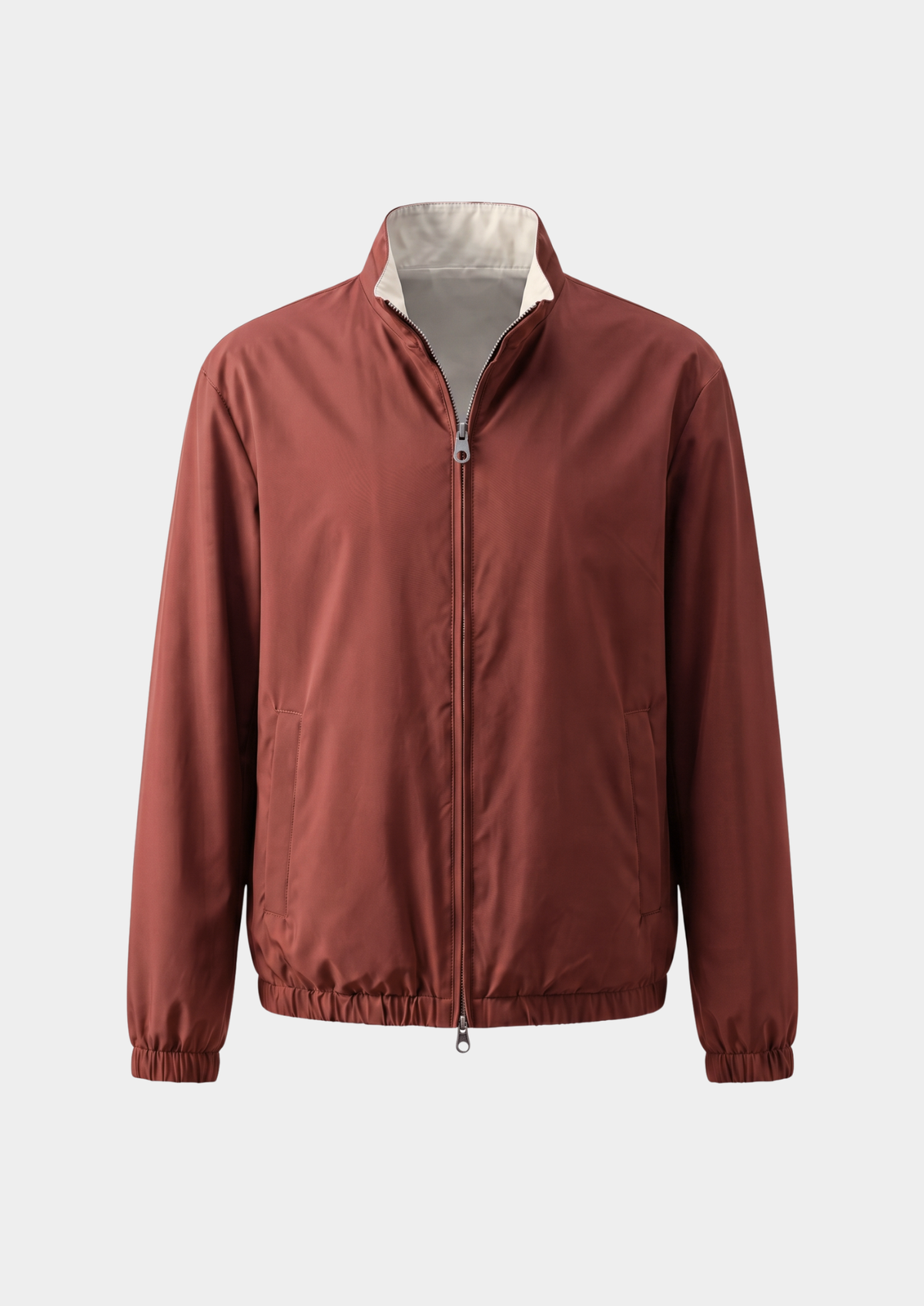 Brick Red Technical Windbreaker Jacket | Arventti