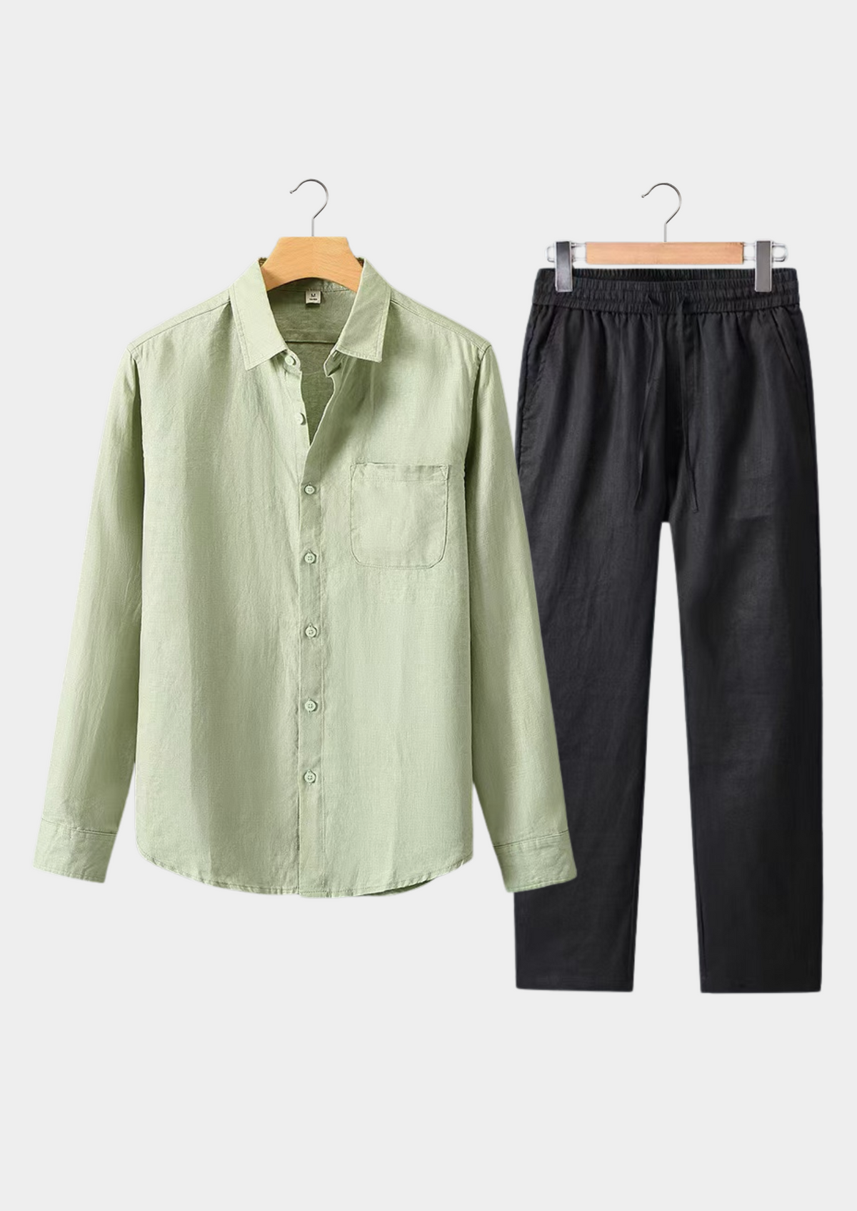 Dolcevita Longsleeve Summer Set - Mint Green/black | Arventti