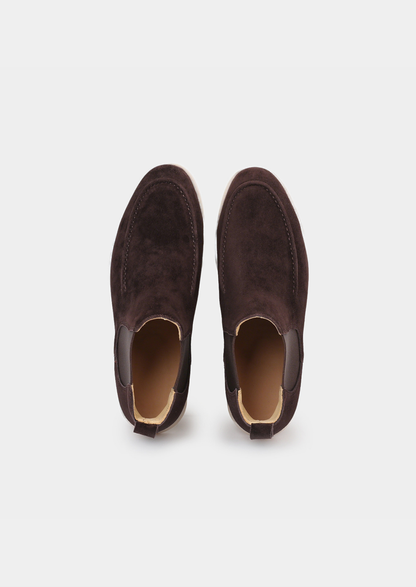 Coffee Suede Chelsea Boot | Arventti
