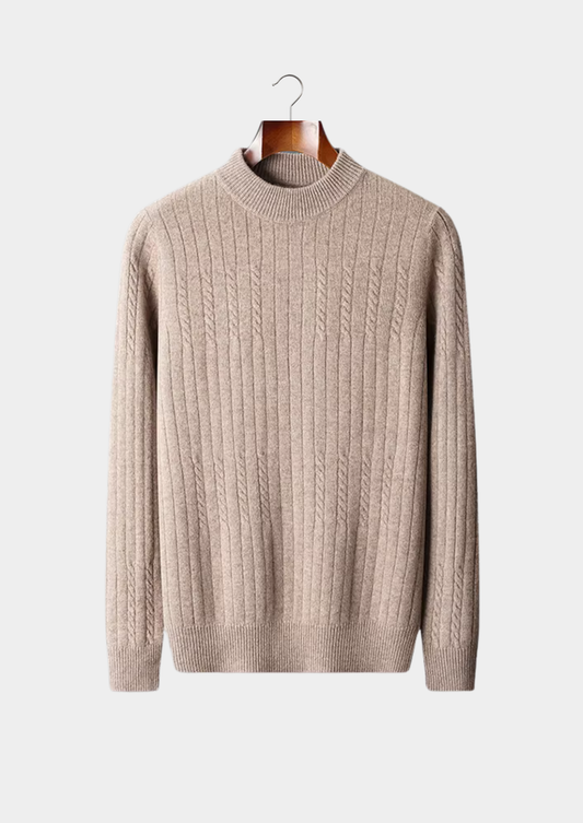 Pure Extra-Fine Merino Wool Rib Mockneck | Arventti