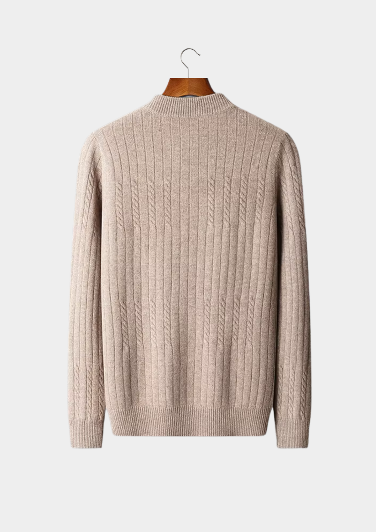 Pure Extra-Fine Merino Wool Rib Mockneck | Arventti