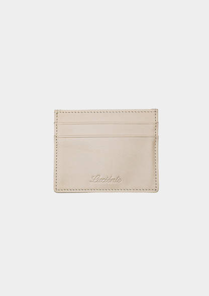 Essential Calfskin Leather Cardholder - Taupe | Arventti
