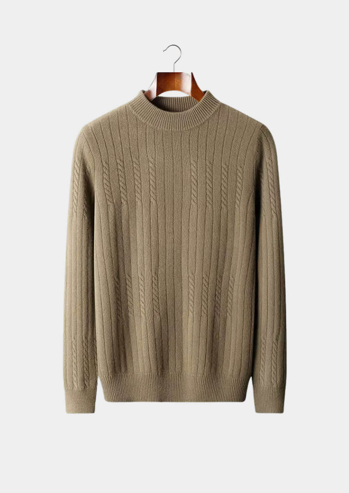 Pure Extra-Fine Merino Wool Rib Mockneck | Arventti