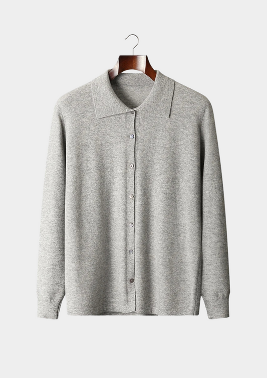 Pure Extra-Fine Merino Wool Polo Cardigan | Arventti
