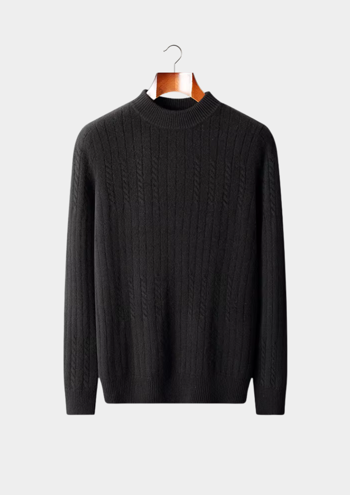 Pure Extra-Fine Merino Wool Rib Mockneck | Arventti