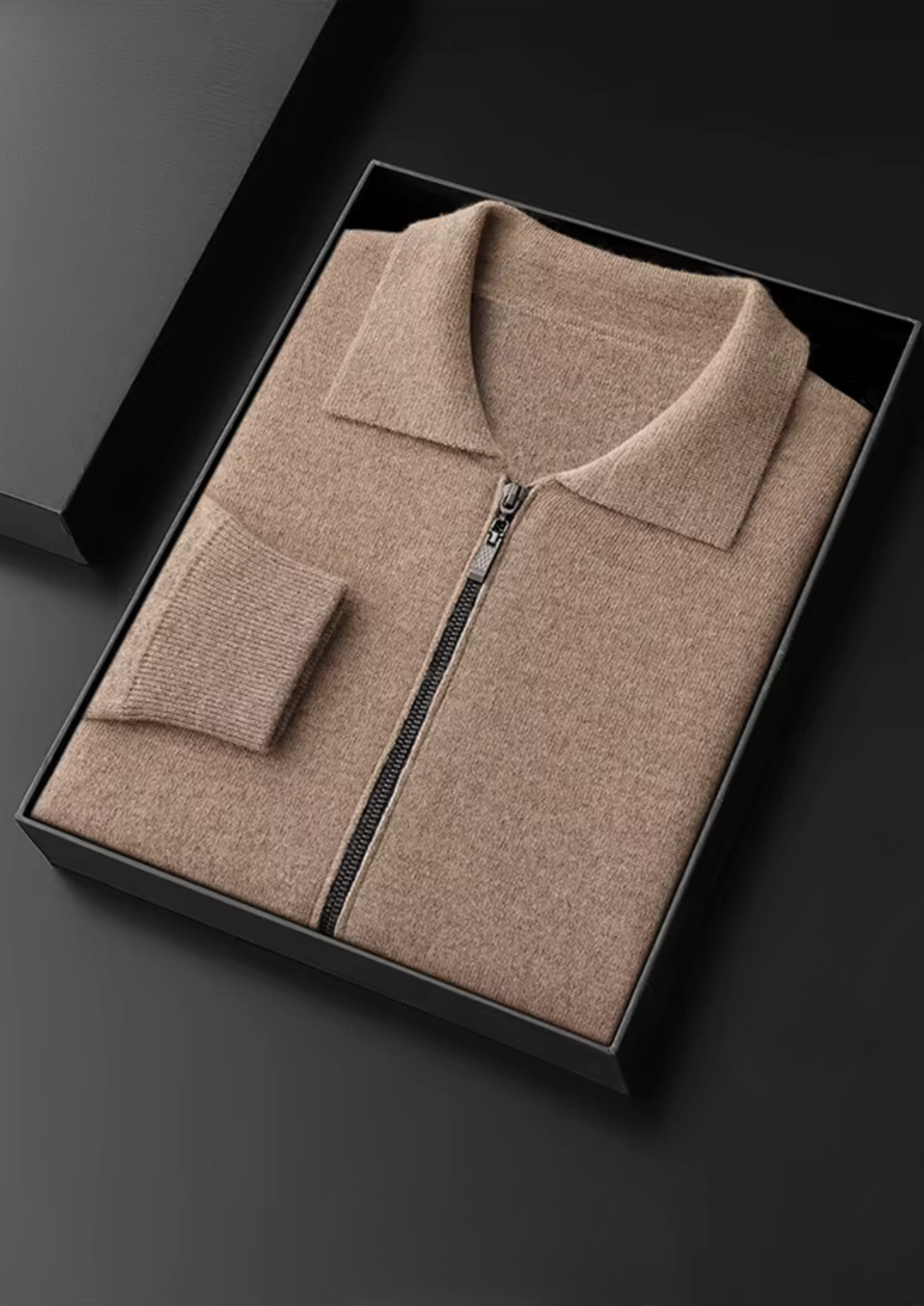 Pure Extra-Fine Merino Wool Polo Zip Cardigan | Arventti