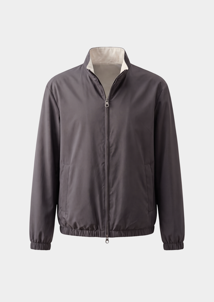 Fog Gray Technical Windbreaker Jacket | Arventti