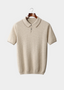 Premium Cashmere Ivory Two-Tone Polo