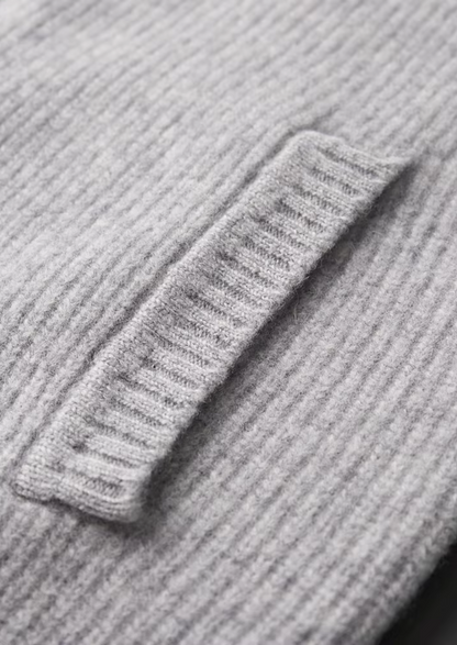 Pure Extra-Fine Merino Wool Ribbed Cardigan | Arventti