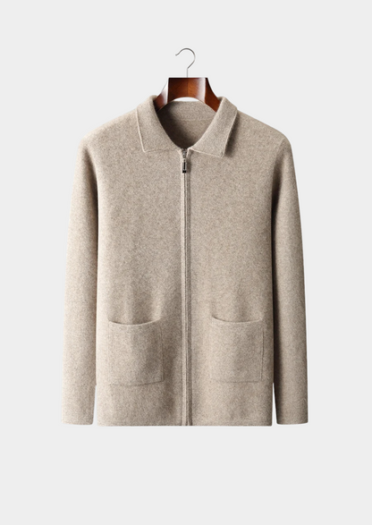 Premium Cashmere Zipper Cardigan | Arventti
