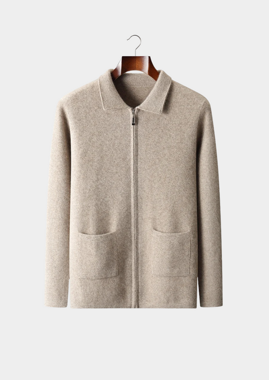 Premium Cashmere Zipper Cardigan | Arventti
