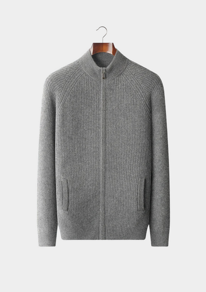 Premium Cashmere Ribbed Cardigan | Arventti