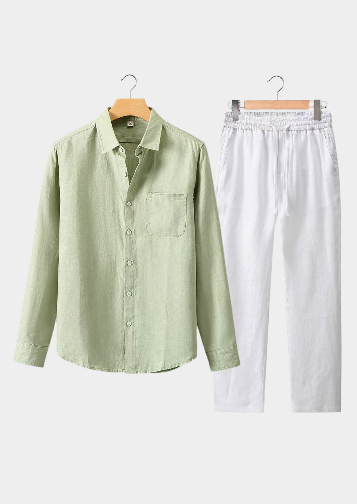 Dolcevita Longsleeve Summer Set - Mint Green/white | Arventti