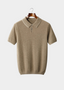 Premium Cashmere Beige Two-Tone Polo