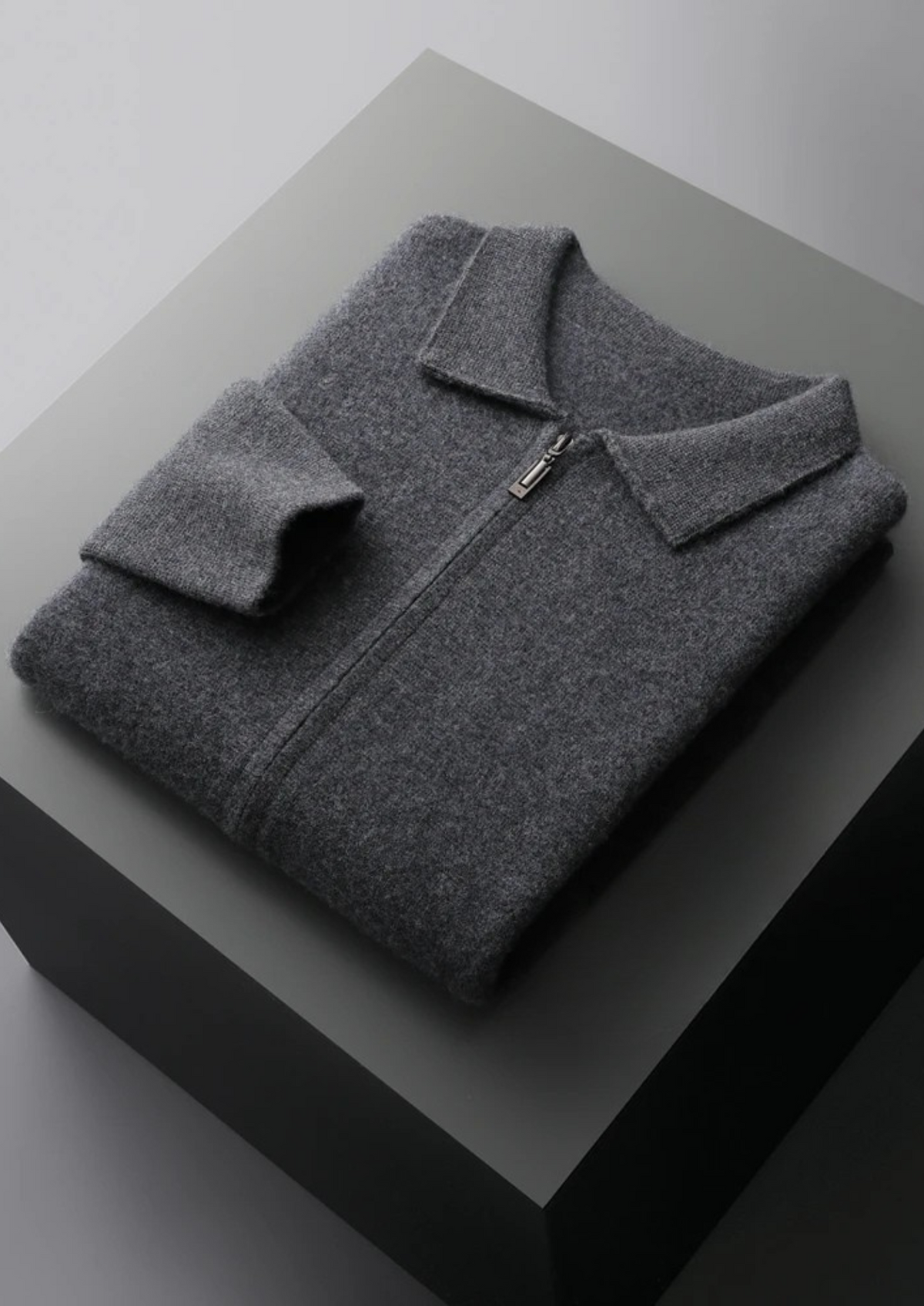 Premium Cashmere Zipper Cardigan | Arventti