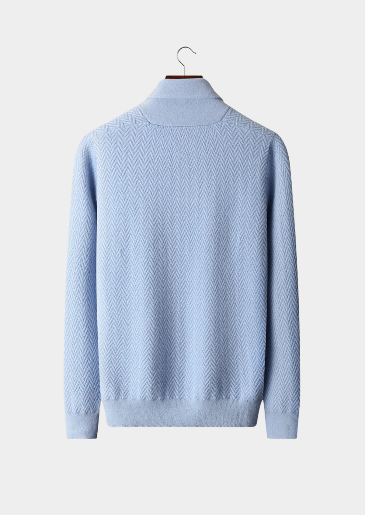 Premium Cashmere Zigzag Button Sweater | Arventti
