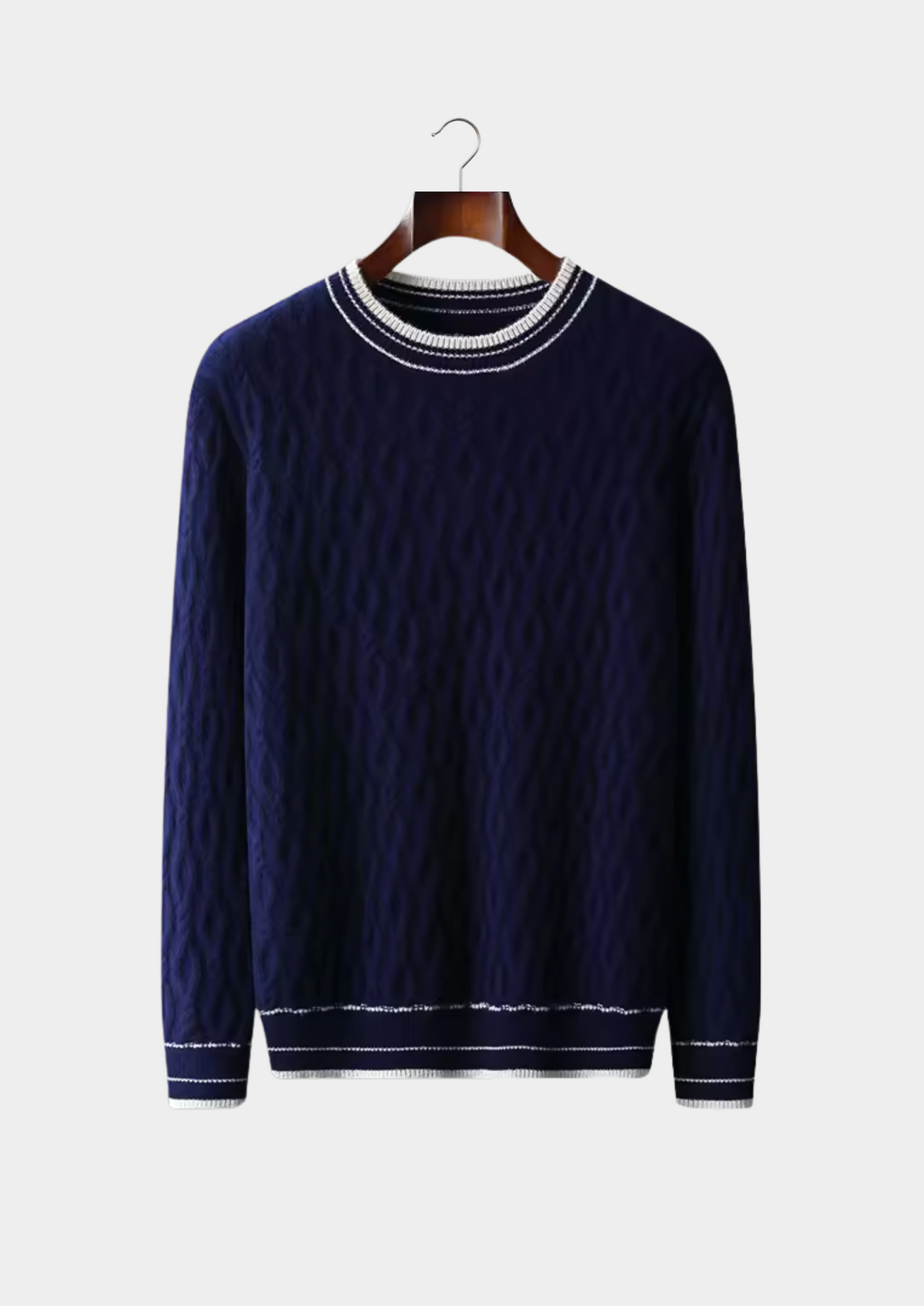 Pure Extra-Fine Merino Wool Jacquard Crewneck | Arventti
