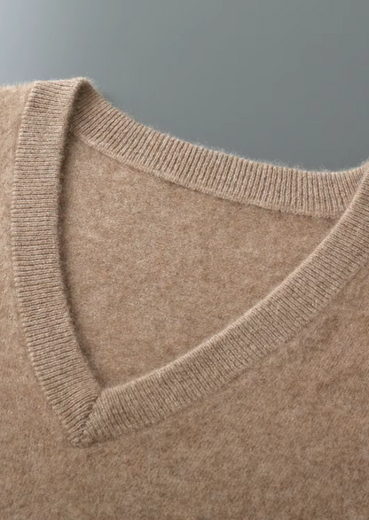 Pure Extra-Fine Merino Wool V-Neck Vest | Arventti