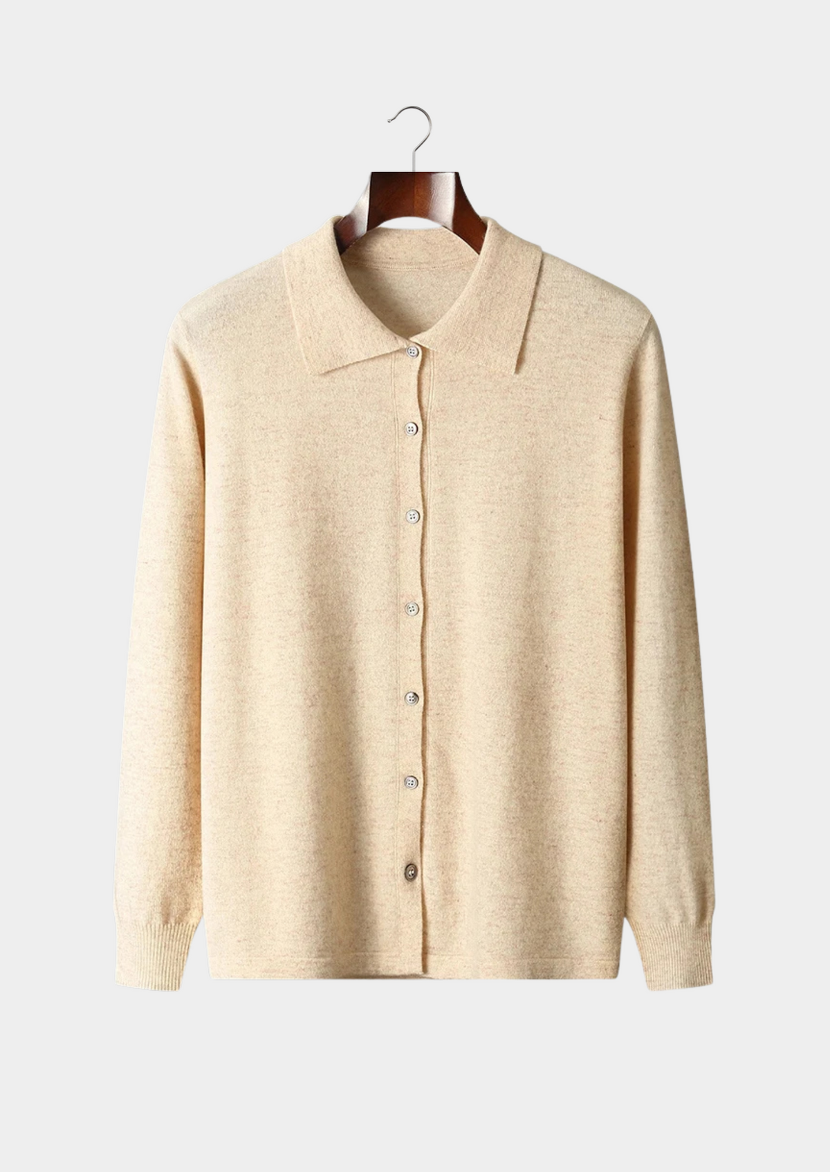 Pure Extra-Fine Merino Wool Polo Cardigan | Arventti