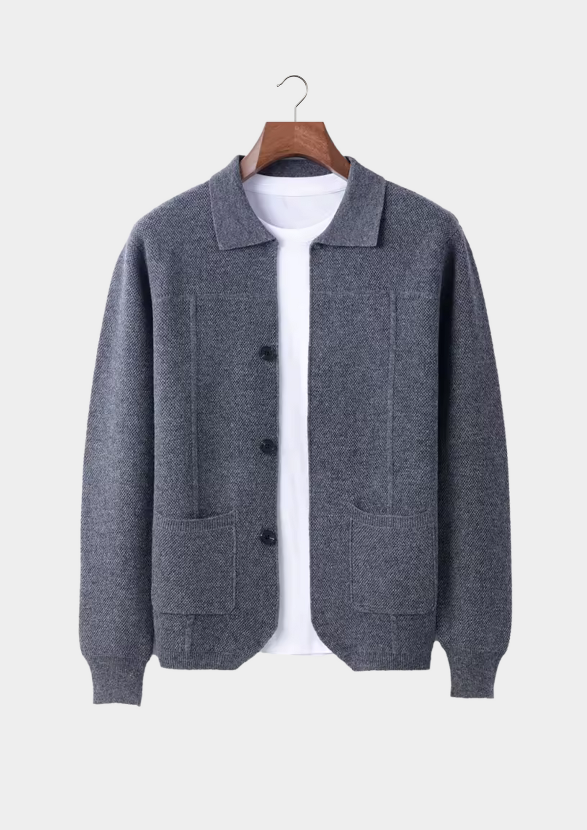 Pure Extra-Fine Merino Wool Button Overshirt | Arventti