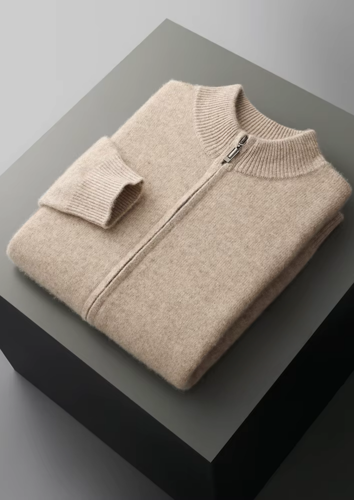 Pure Extra-Fine Merino Wool Zipper Cardigan | Arventti