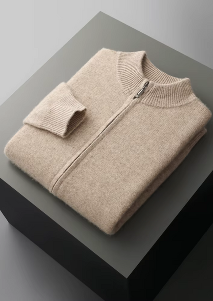 Pure Extra-Fine Merino Wool Zipper Cardigan | Arventti
