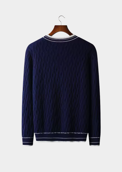 Pure Extra-Fine Merino Wool Jacquard Crewneck | Arventti