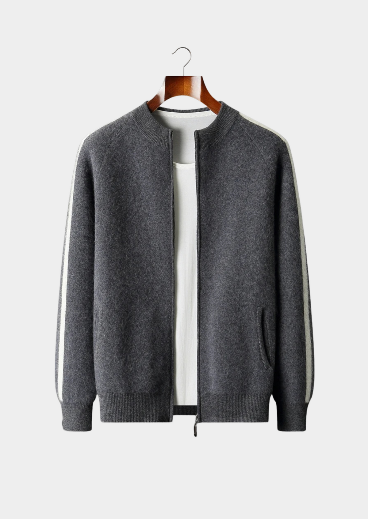 Pure Extra-Fine Merino Wool Striped Cardigan | Arventti