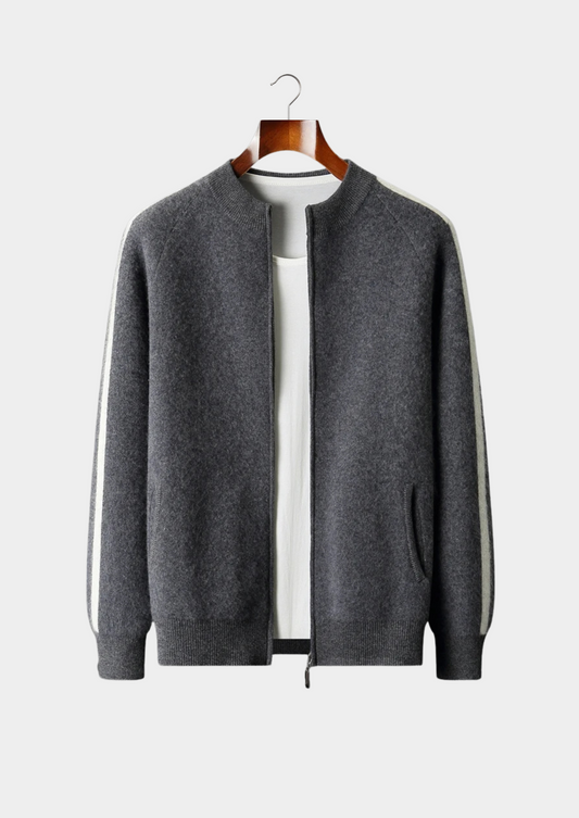 Pure Extra-Fine Merino Wool Striped Cardigan | Arventti