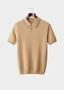 Premium Cashmere Mustard Two-Tone Polo
