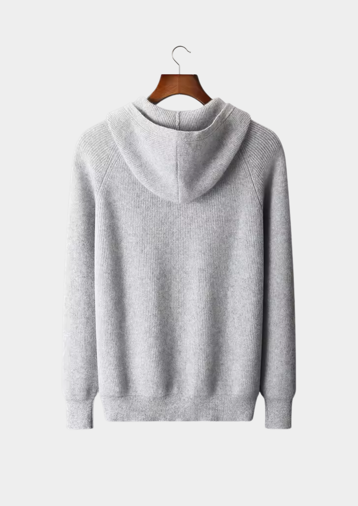 Pure Extra-Fine Merino Wool Ribbed Zip Hoodie | Arventti