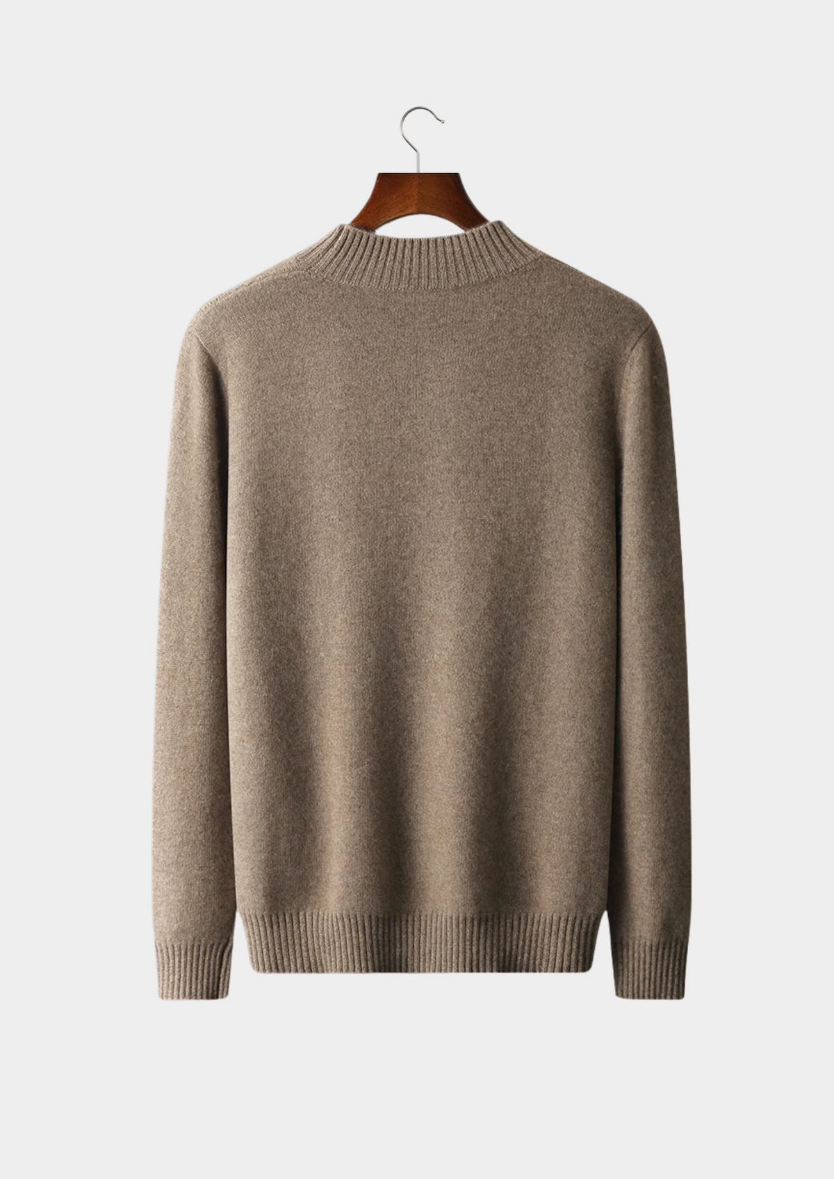 Pure Extra-Fine Merino Wool Jacquard Mockneck | Arventti