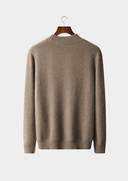 Pure Extra-Fine Merino Wool Jacquard Mockneck | Arventti